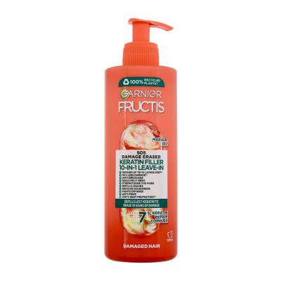 Garnier Fructis SOS Damage Eraser Keratin Filler 10-In-1 Leave-In Sérum na vlasy pro ženy 400 ml