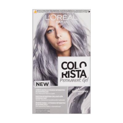 L'Oréal Paris Colorista Permanent Gel Barva na vlasy pro ženy 60 ml Odstín Silver Grey