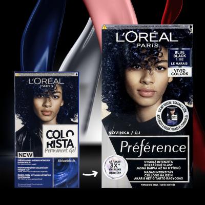 L&#039;Oréal Paris Colorista Permanent Gel Barva na vlasy pro ženy 60 ml Odstín Blue Black
