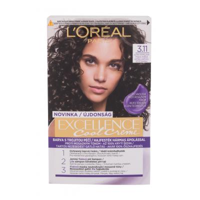 L'Oréal Paris Excellence Cool Creme Barva na vlasy pro ženy 48 ml Odstín 3,11 Ultra Ash Dark Brown