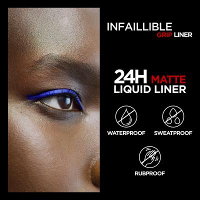 L&#039;Oréal Paris Infaillible Grip 24H Matte Liquid Liner Oční linka pro ženy 3 ml Odstín 02 Blue