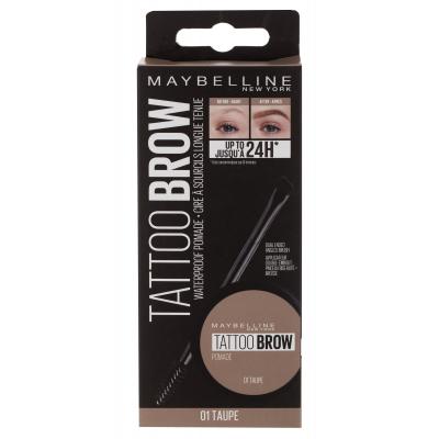 Maybelline Tattoo Brow Lasting Color Pomade Gel a pomáda na obočí pro ženy 4 g Odstín 01 Taupe