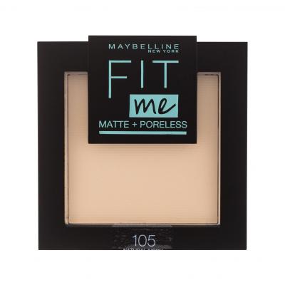 Maybelline Fit Me! Matte + Poreless Pudr pro ženy 9 g Odstín 105 Natural Ivory