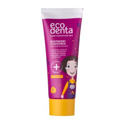 Ecodenta Super+Natural Oral Care Raspberry Zubní pasta pro děti 75 ml
