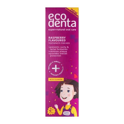 Ecodenta Super+Natural Oral Care Raspberry Zubní pasta pro děti 75 ml