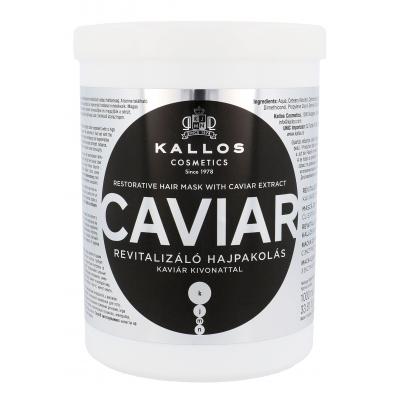 Kallos Cosmetics Caviar Restorative Hair Mask Maska na vlasy pro ženy 1000 ml poškozený flakon