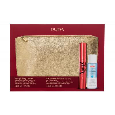 Pupa Vamp! Sexy Lashes Dárková kazeta řasenka Vamp! Sexy Lahes 12 ml +  odličovací přípravek Struccante Bifasico Two-Phase Make-Up Remover 50 ml + psaníčko