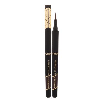 L'Oréal Paris Super Liner Perfect Slim Waterproof Oční linka pro ženy 0,28 g Odstín 03 Brown