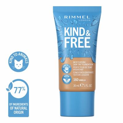 Rimmel London Kind &amp; Free Moisturising Skin Tint Foundation Make-up pro ženy 30 ml Odstín 160 Vanilla