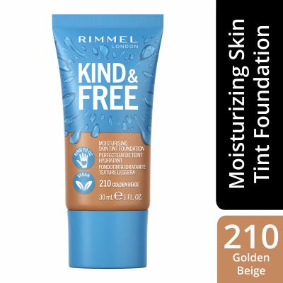 Rimmel London Kind &amp; Free Skin Tint Foundation Make-up pro ženy 30 ml Odstín 210 Golden Beige
