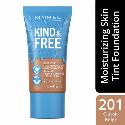 Rimmel London Kind &amp; Free Skin Tint Foundation Make-up pro ženy 30 ml Odstín 201 Classic Beige