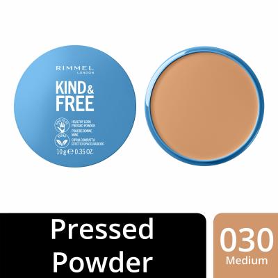 Rimmel London Kind &amp; Free Healthy Look Pressed Powder Pudr pro ženy 10 g Odstín 030 Medium