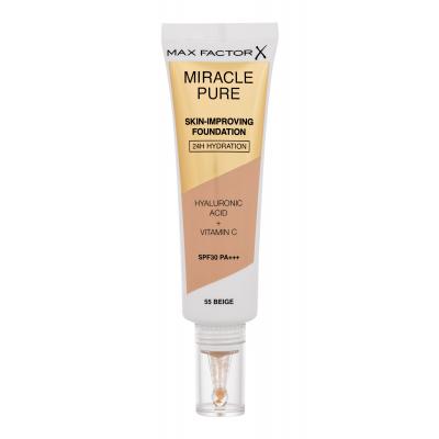 Max Factor Miracle Pure Skin-Improving Foundation SPF30 Make-up pro ženy 30 ml Odstín 55 Beige