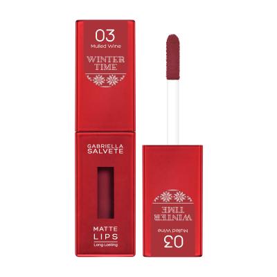 Gabriella Salvete Winter Time Matte Lips Rtěnka pro ženy 4,5 ml Odstín 03 Mulled Wine