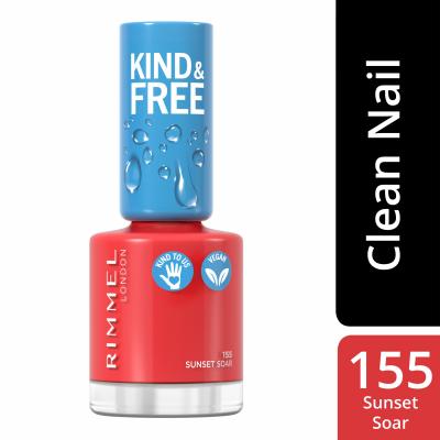 Rimmel London Kind &amp; Free Lak na nehty pro ženy 8 ml Odstín 155 Sunset Soar