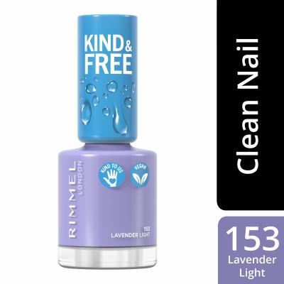 Rimmel London Kind &amp; Free Lak na nehty pro ženy 8 ml Odstín 153 Lavender Light