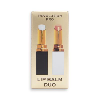 Revolution Pro Lip Balm Duo Dárková kazeta balzám na rty Clear Lip Balm 2,7 g + balzám na rty Tinted Lip Balm 2,7 g