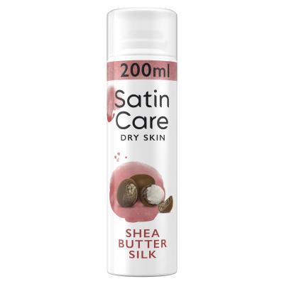 Gillette Satin Care Dry Skin Shea Butter Silk Gel na holení pro ženy 200 ml