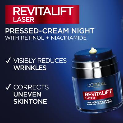 L&#039;Oréal Paris Revitalift Laser Pressed-Cream Night Noční pleťový krém pro ženy 50 ml