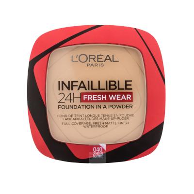 L'Oréal Paris Infaillible 24H Fresh Wear Foundation In A Powder Make-up pro ženy 9 g Odstín 040 Cashmere