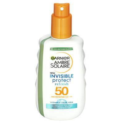 Garnier Ambre Solaire Invisible Protect Refresh Spray SPF50 Opalovací přípravek na tělo 200 ml