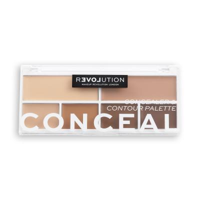 Revolution Relove Conceal Me Concealer &amp; Contour Palette Konturovací paletka pro ženy 11,2 g Odstín Medium