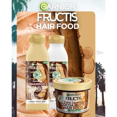 Garnier Fructis Hair Food Cocoa Butter Extra Smoothing Mask Maska na vlasy pro ženy 390 ml