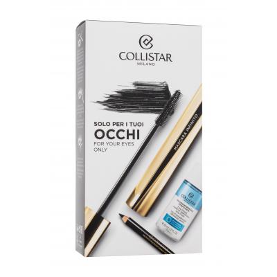 Collistar Infinito Dárková kazeta řasenka Infinito 11 ml + dvoufázový odličovač make-upu Two-phase Make-up Removing Solution 35 ml + tužka na oči Professional Eye Pencil 0,8 g Black