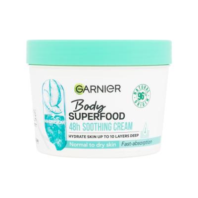 Garnier Body Superfood 48h Soothing Cream Aloe Vera + Magnesium Tělový krém pro ženy 380 ml