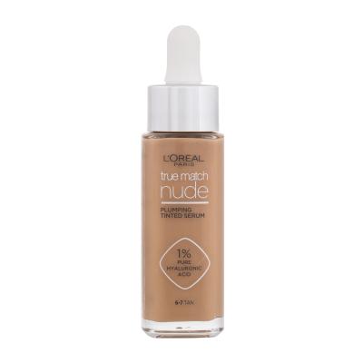 L'Oréal Paris True Match Nude Plumping Tinted Serum Make-up pro ženy 30 ml Odstín 6-7 Tan