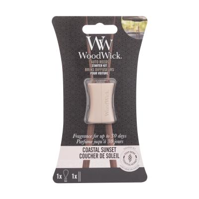 WoodWick Coastal Sunset Auto Reeds Starter Kit Vůně do auta 1 ks
