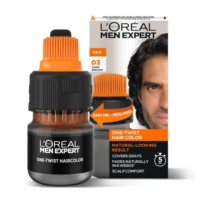 L&#039;Oréal Paris Men Expert One-Twist Hair Color Barva na vlasy pro muže 50 ml Odstín 03 Dark Brown