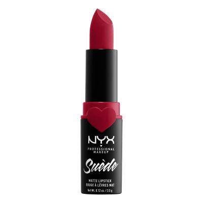 NYX Professional Makeup Suède Matte Lipstick Rtěnka pro ženy 3,5 g Odstín 09 Spicy