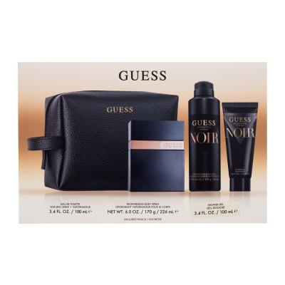 GUESS Seductive Homme Noir Dárková kazeta toaletní voda 100 ml + sprchový gel 100 ml + deodorant 226 ml + kosmetická taštička