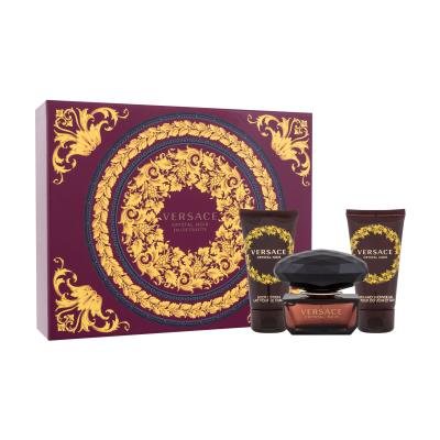 Versace Crystal Noir Dárková kazeta toaletní voda 50 ml + tělové mléko 50 ml + sprchový gel 50 ml