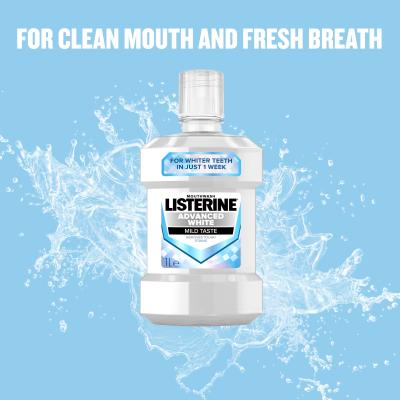Listerine Advanced White Mild Taste Mouthwash Ústní voda 1000 ml