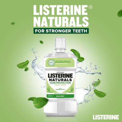 Listerine Naturals Gum Protection Mild Taste Mouthwash Ústní voda 500 ml