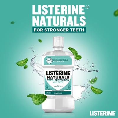 Listerine Naturals Teeth Protection Mild Taste Mouthwash Ústní voda 500 ml