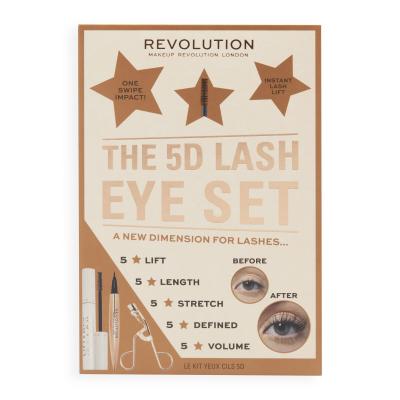 Makeup Revolution London 5D Lash Eye Set Dárková kazeta řasenka 5D Lash 14 ml + oční linky Renaissance Flick 0,8 g Black + kleštičky na řašy