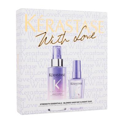 Kérastase Strength Essentials Blonde Hair Day & Night Duo Dárková kazeta sérum na vlasy Blond Absolu Overnight Recovery Serum 90 ml + olej na vlasy Blond Absolu Intense Blonde Strengthening Oil Concentrate 50 ml