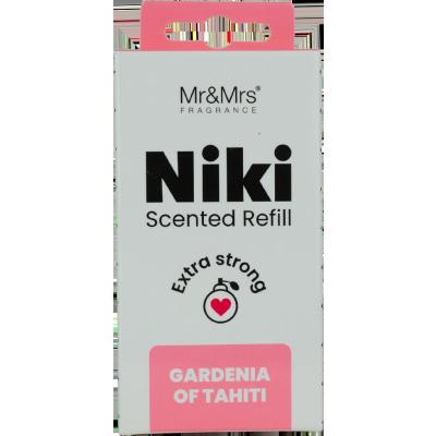 Mr&amp;Mrs Fragrance Niki Extra Strong Refill Gardenia Of Tahiti Vůně do auta Náplň 1 ks