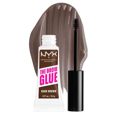NYX Professional Makeup The Brow Glue Instant Brow Styler Gel a pomáda na obočí pro ženy 5 g Odstín 04 Dark Brown
