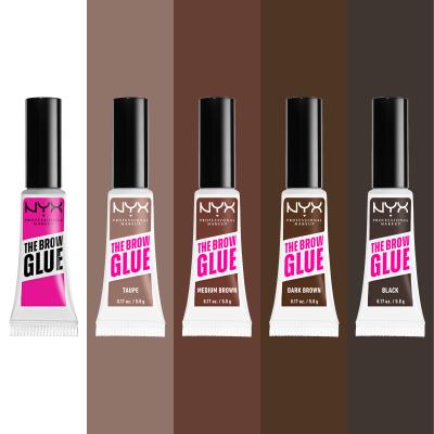 NYX Professional Makeup The Brow Glue Instant Brow Styler Gel a pomáda na obočí pro ženy 5 g Odstín 05 Black