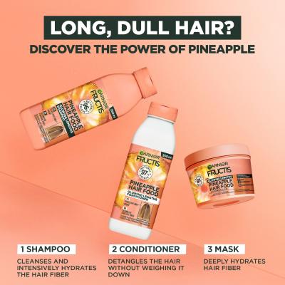 Garnier Fructis Hair Food Pineapple Glowing Lengths Shampoo Šampon pro ženy 350 ml