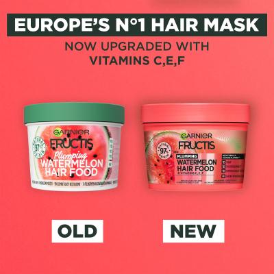 Garnier Fructis Hair Food Watermelon Plumping Mask Maska na vlasy pro ženy 400 ml
