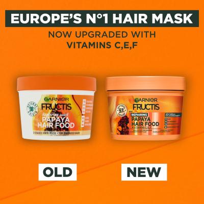 Garnier Fructis Hair Food Papaya Repairing Mask Maska na vlasy pro ženy 400 ml