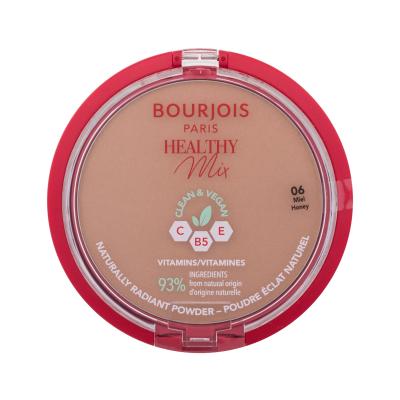 BOURJOIS Paris Healthy Mix Clean & Vegan Naturally Radiant Powder Pudr pro ženy 10 g Odstín 06 Honey