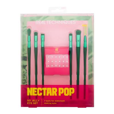 Real Techniques Nectar Pop So Jelly Eye Set Dárková kazeta kartáček na řasy Spoolie RT 077 1 ks + kosmetický štětec Smudge Liner RT 073 1 ks + kosmetický štětec Instapop Crease RT 075 1 ks + kosmetický štětec Smudge Brush RT 074 1 ks + kosmetický štětec Instapop Shade RT 076 1 ks + kosmetický štětec