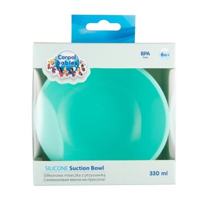 Canpol babies Silicone Suction Bowl Turquoise Nádobí pro děti 330 ml