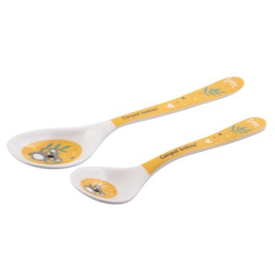 Canpol babies Exotic Animals Melamine Spoons 9m+ Yellow Nádobí pro děti 2 ks